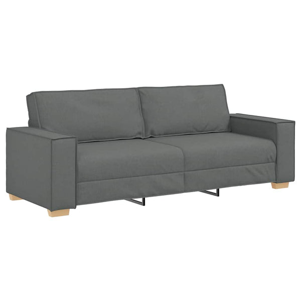 vidaXL Canapé 3 places gris foncé 220x78x84 cm Tissu
