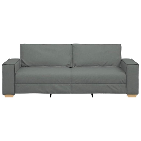 vidaXL Canapé 3 places gris foncé 220x78x84 cm Tissu
