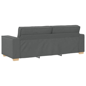 vidaXL Canapé 3 places gris foncé 220x78x84 cm Tissu