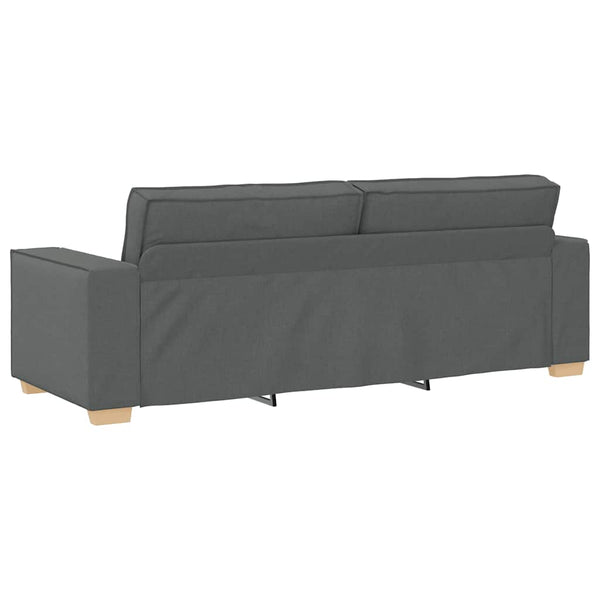 vidaXL Canapé 3 places gris foncé 220x78x84 cm Tissu