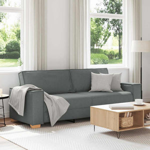 vidaXL Canapé 3 places gris foncé 220x78x84 cm Tissu