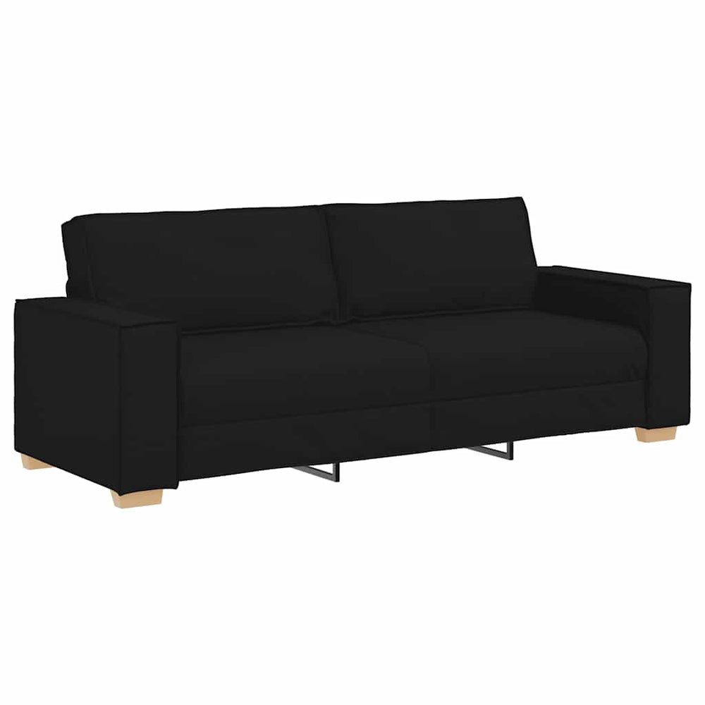 Canapé à 3 places vidaXL noir 220x78x84 cm Tissu