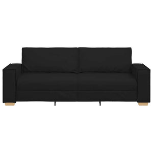 Canapé à 3 places vidaXL noir 220x78x84 cm Tissu