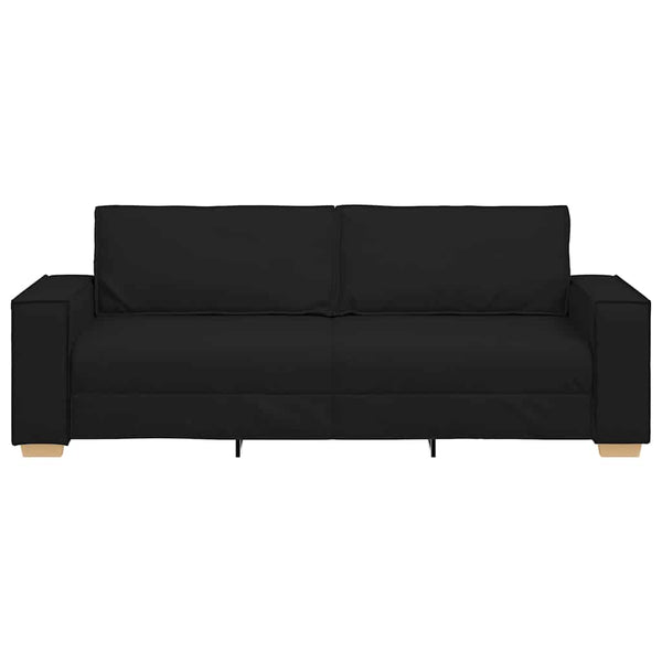 Canapé à 3 places vidaXL noir 220x78x84 cm Tissu