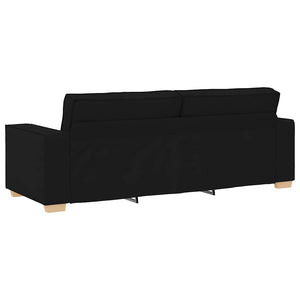 Canapé à 3 places vidaXL noir 220x78x84 cm Tissu