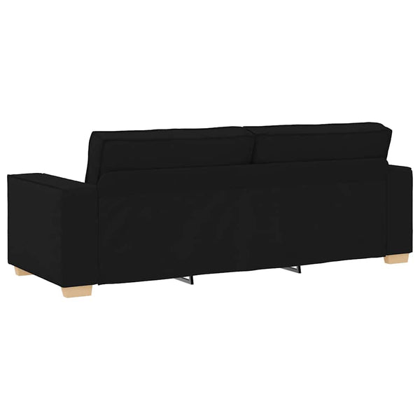 Canapé à 3 places vidaXL noir 220x78x84 cm Tissu