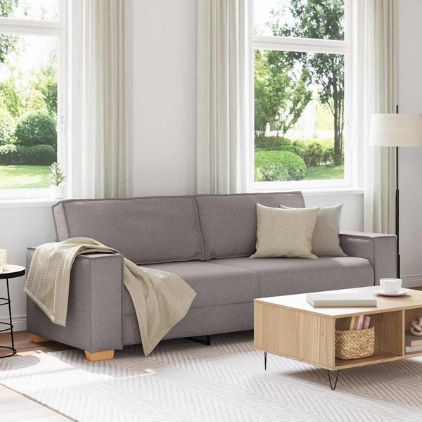 3-Sitzer Sofa Taupe Stoff 180 cm