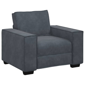 Dunkelgrauer Samt Sessel 100 cm
