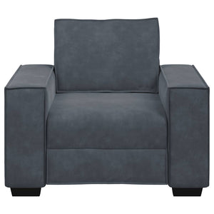 Dunkelgrauer Samt Sessel 100 cm