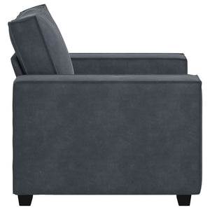 Dunkelgrauer Samt Sessel 100 cm