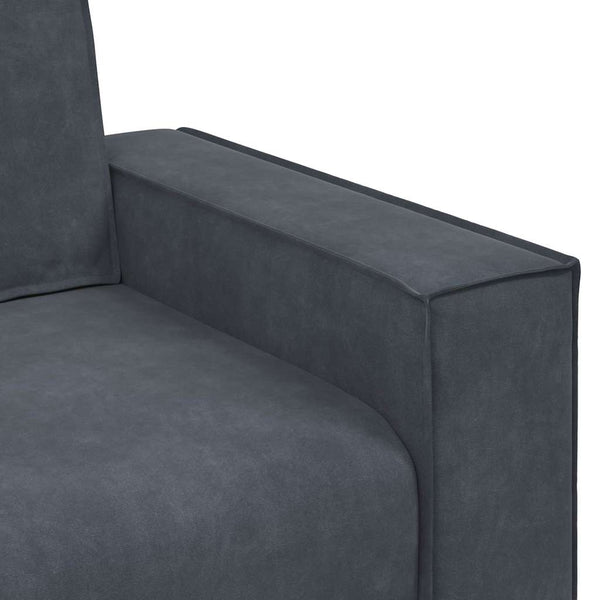 Dunkelgrauer Samt Sessel 100 cm