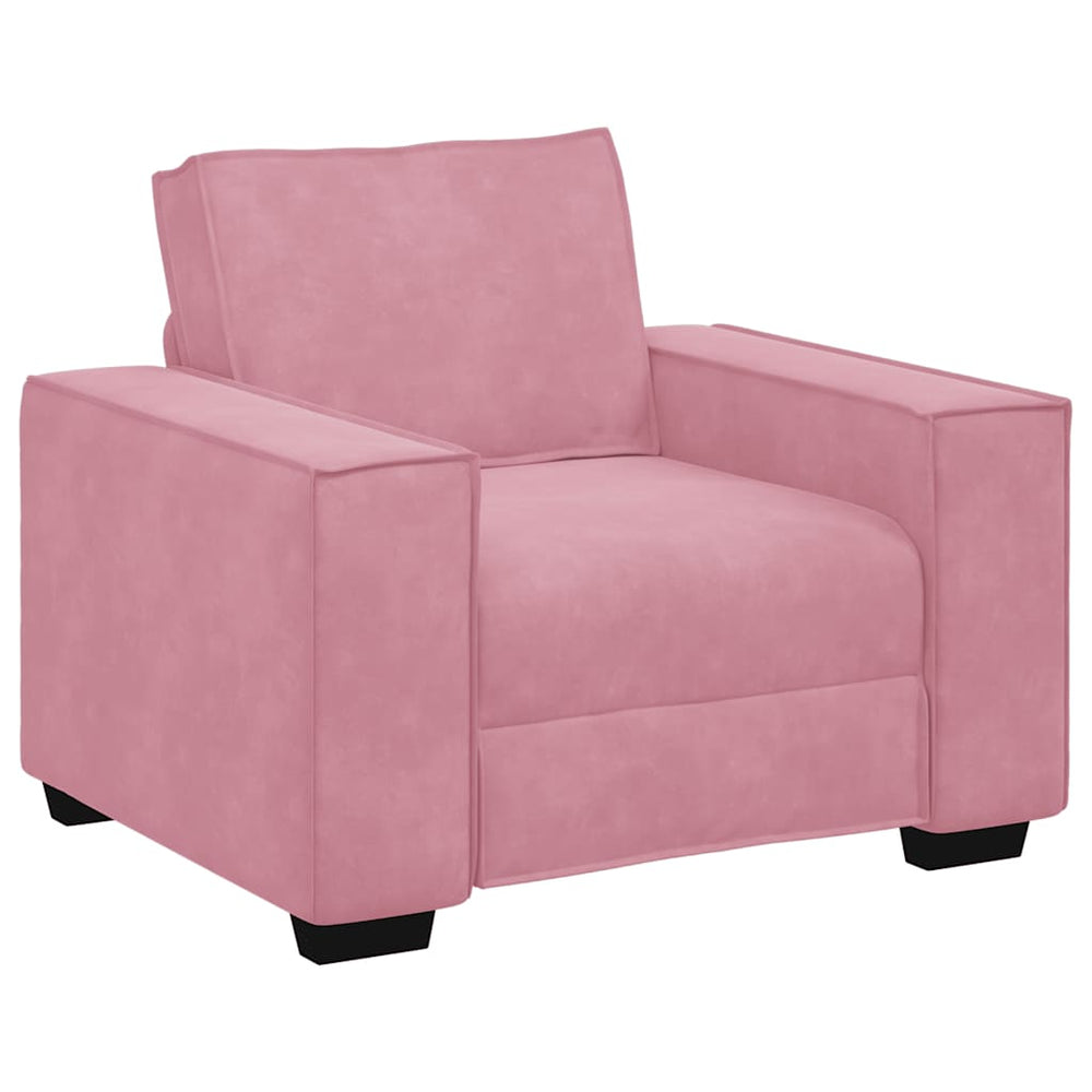Rosa Samt Sessel 100 cm