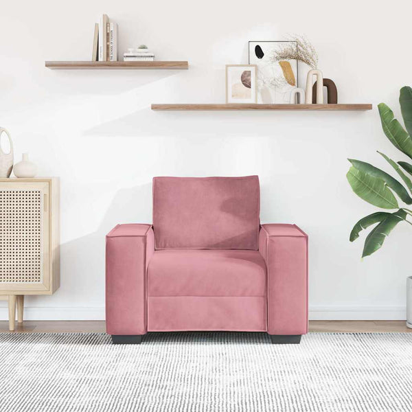 vidaXL Fauteuil rose 100x78x84 cm velours