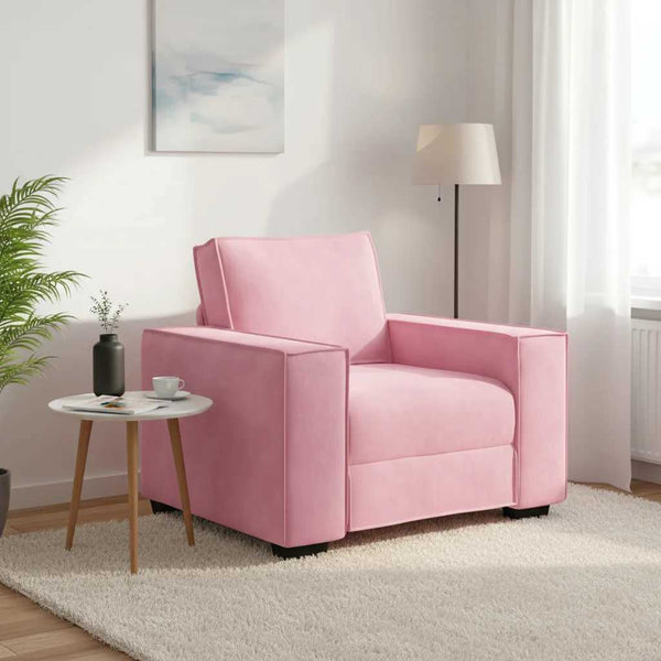 vidaXL Fauteuil rose 100x78x84 cm velours