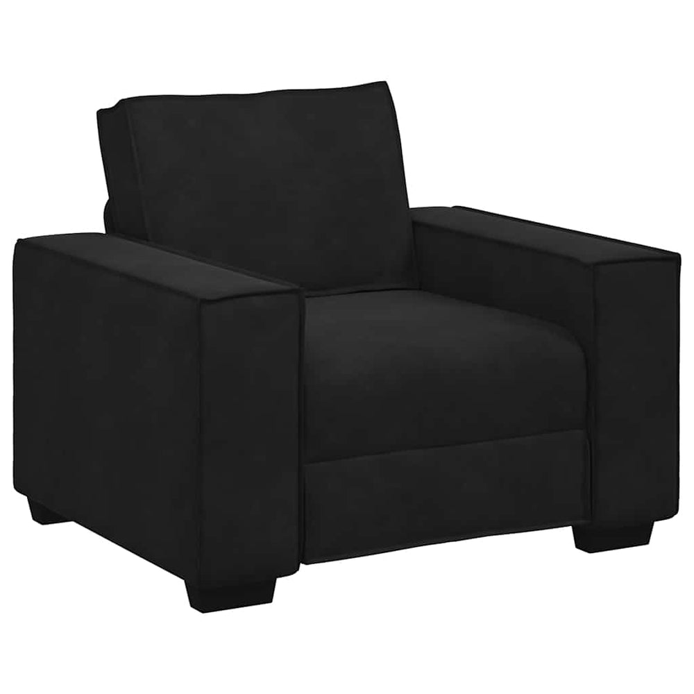 Schwarzer Samt Sessel 100x78x84 cm