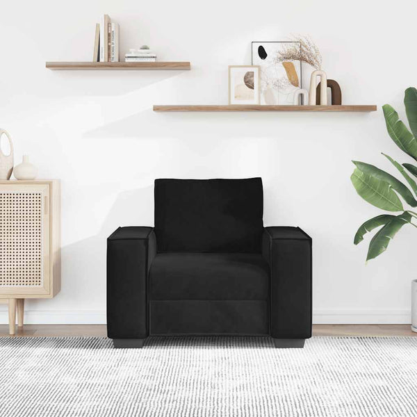 vidaXL Fauteuil noir 100x78x84 cm Velours