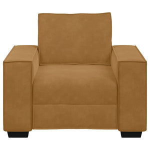 Brauner Samt Sessel 100 cm