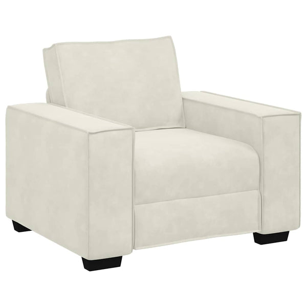Creme Sessel Samt 100x78x84 cm