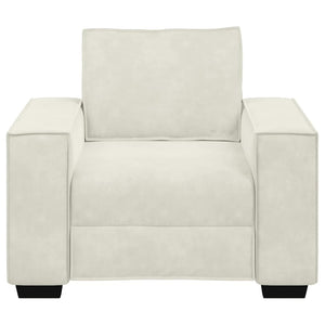 Creme Sessel Samt 100x78x84 cm