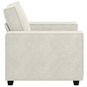 Creme Sessel Samt 100x78x84 cm