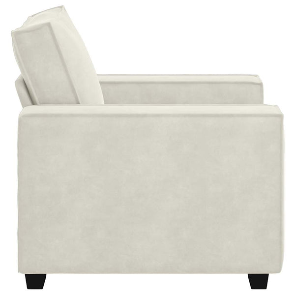 Creme Sessel Samt 100x78x84 cm
