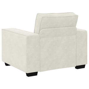Creme Sessel Samt 100x78x84 cm