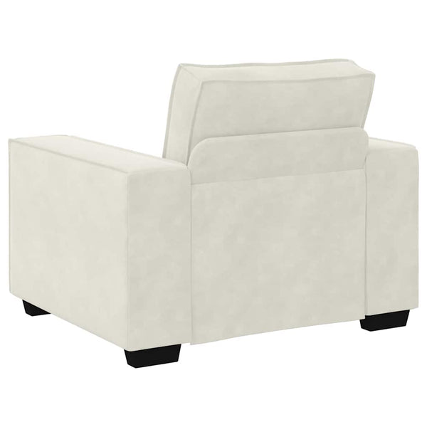 Creme Sessel Samt 100x78x84 cm