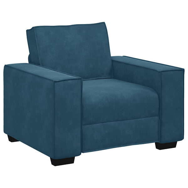 vidaXL Fauteuil bleu 100x78x84 cm Velours