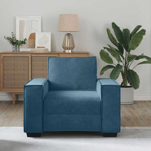 vidaXL Fauteuil bleu 100x78x84 cm Velours
