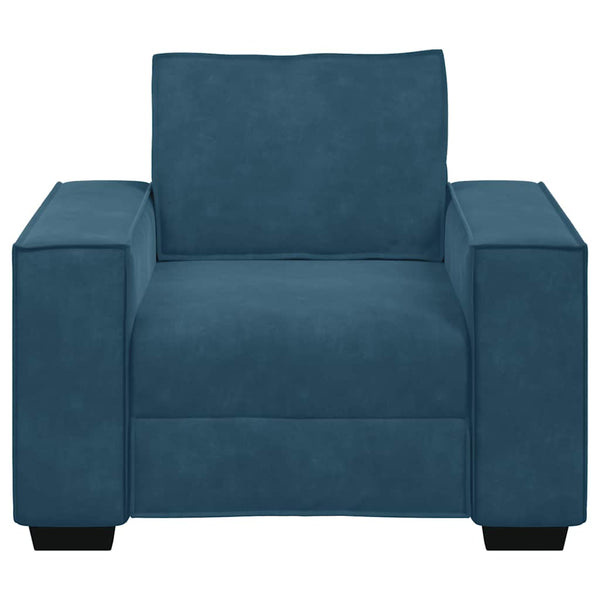 vidaXL Fauteuil bleu 100x78x84 cm Velours