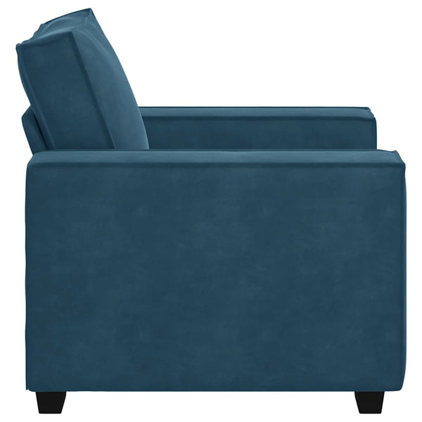 vidaXL Fauteuil bleu 100x78x84 cm Velours