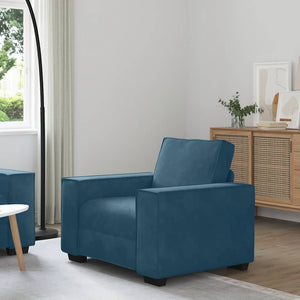 vidaXL Fauteuil bleu 100x78x84 cm Velours