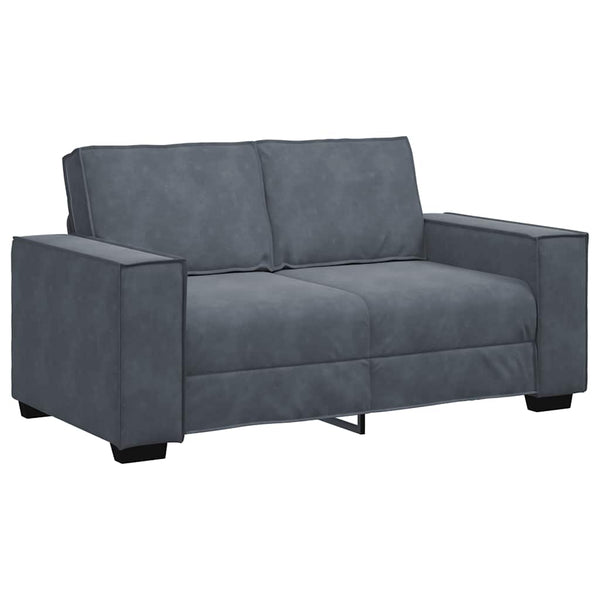 2-Sitzer Sofa Dunkelgrau Samt