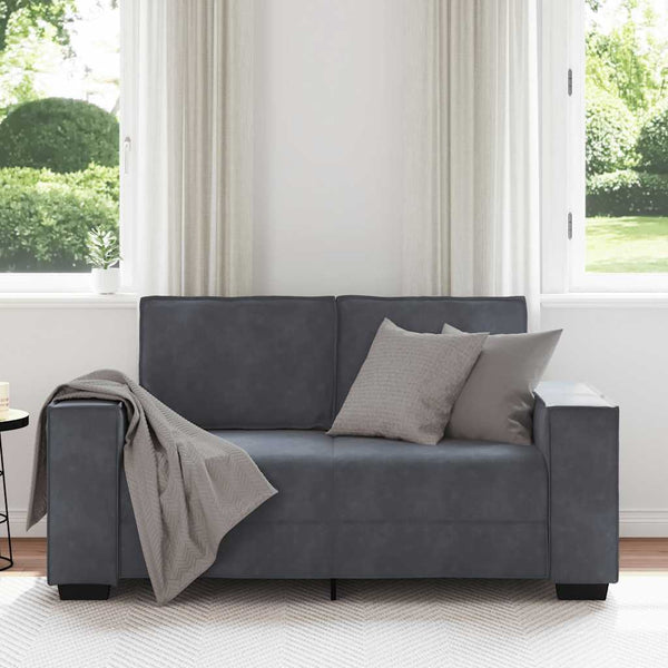 2-Sitzer Sofa Dunkelgrau Samt