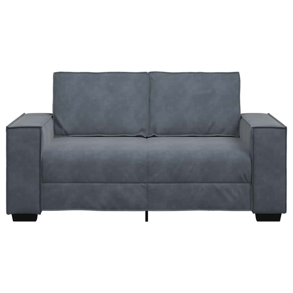 2-Sitzer Sofa Dunkelgrau Samt