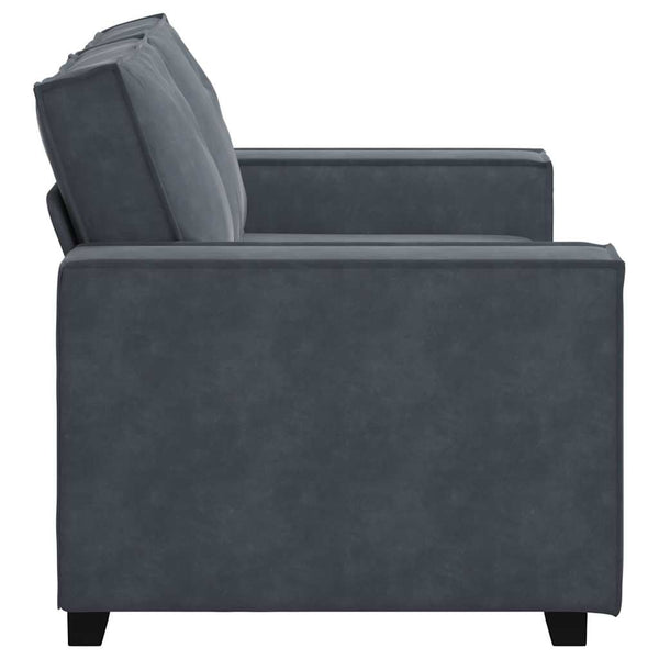 2-Sitzer Sofa Dunkelgrau Samt