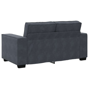 2-Sitzer Sofa Dunkelgrau Samt
