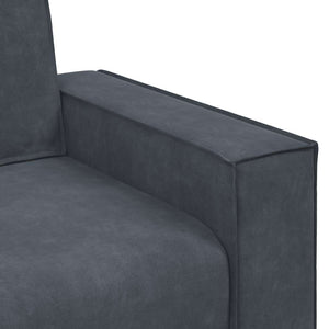 2-Sitzer Sofa Dunkelgrau Samt