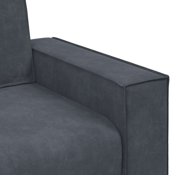 2-Sitzer Sofa Dunkelgrau Samt