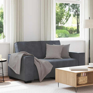 2-Sitzer Sofa Dunkelgrau Samt