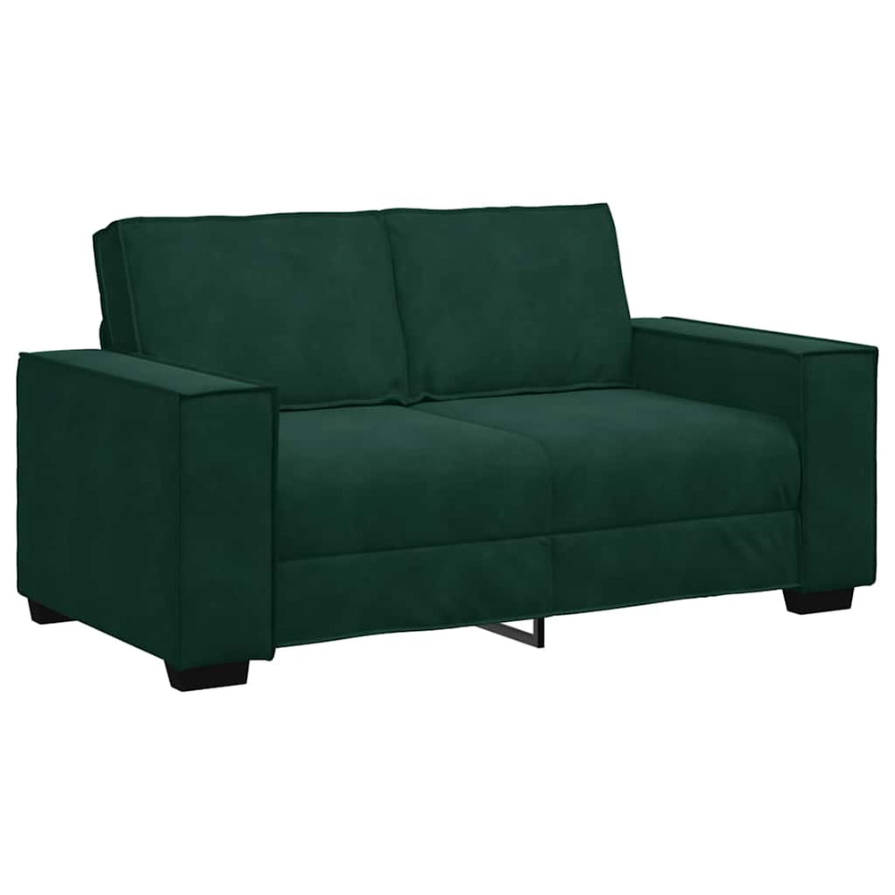 vidaXL Canapé 2 places vert foncé 160x78x84 cm Velours