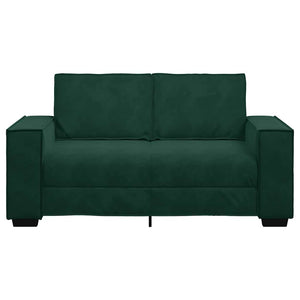 vidaXL Canapé 2 places vert foncé 160x78x84 cm Velours