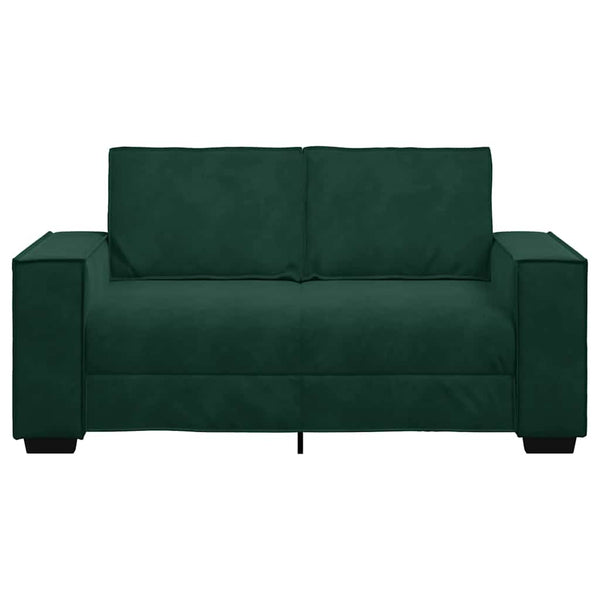 vidaXL Canapé 2 places vert foncé 160x78x84 cm Velours