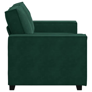 vidaXL Canapé 2 places vert foncé 160x78x84 cm Velours