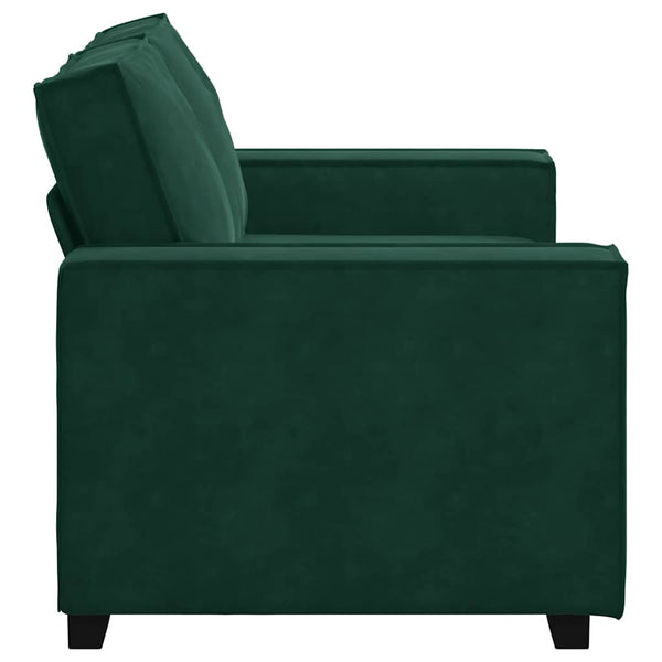 vidaXL Canapé 2 places vert foncé 160x78x84 cm Velours