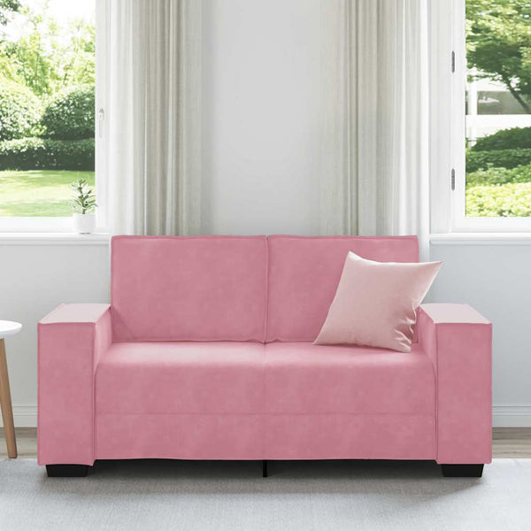 vidaXL Canapé à 2 places rose 160x78x84 cm Velours