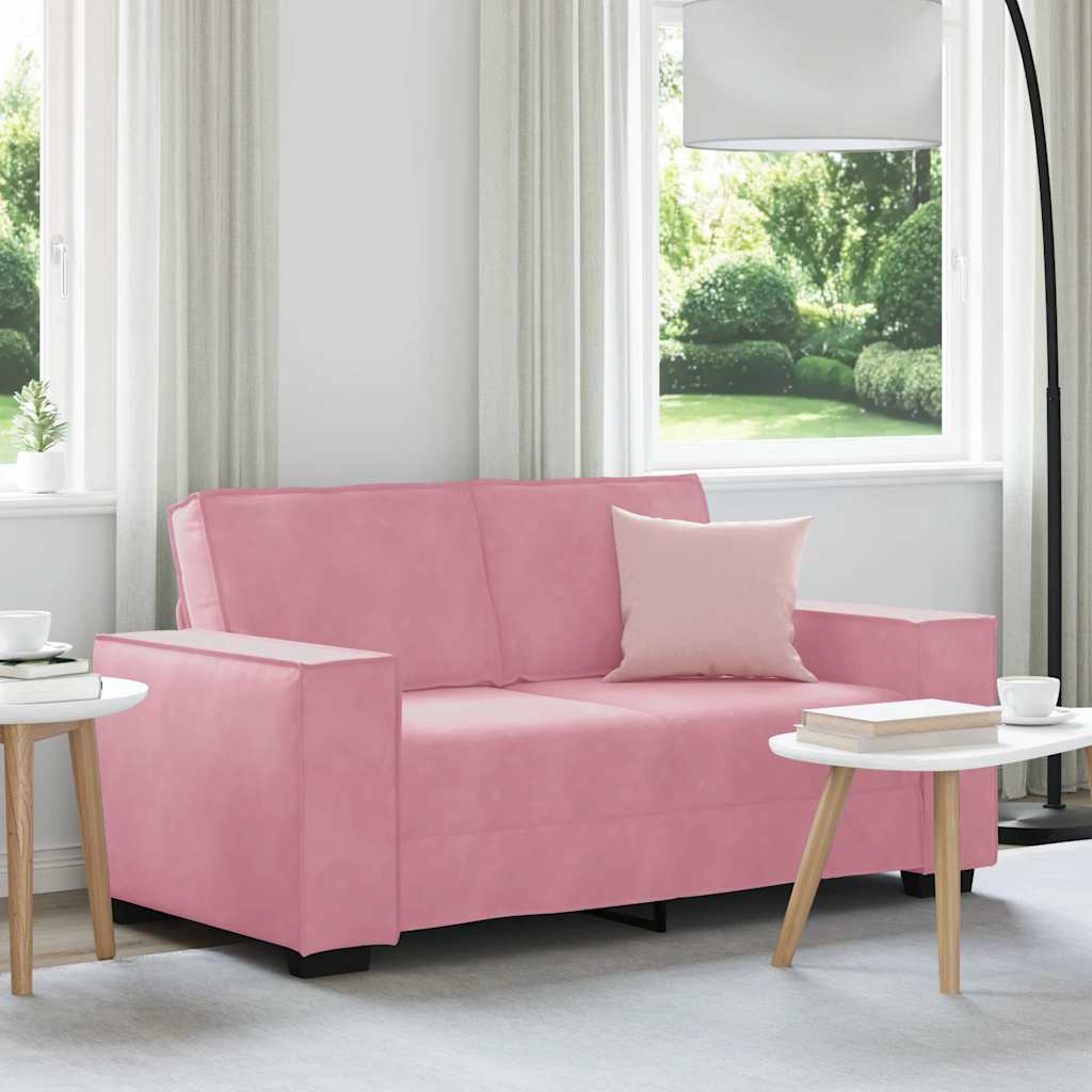 vidaXL Canapé à 2 places rose 160x78x84 cm Velours