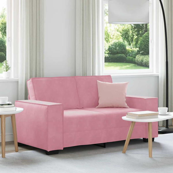 vidaXL Canapé à 2 places rose 160x78x84 cm Velours