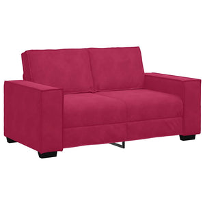 vidaXL Canapé 2 places Rouge bordeaux 160x78x84 cm Velours