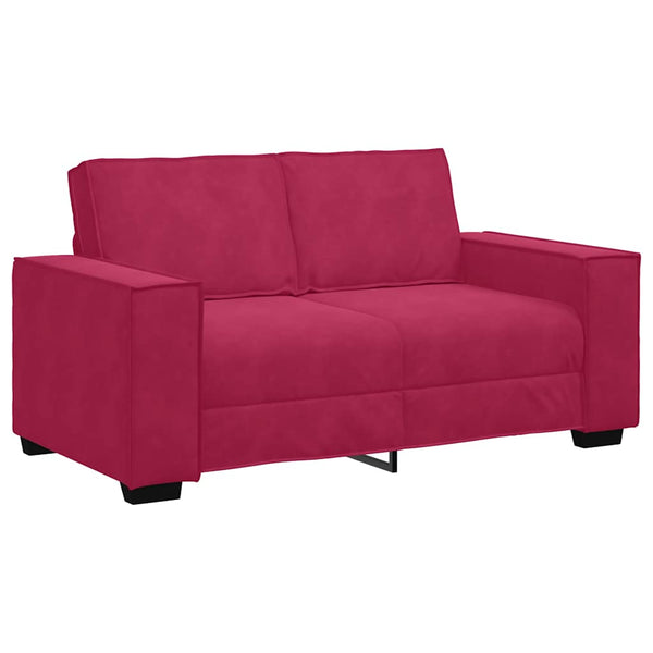 vidaXL Canapé 2 places Rouge bordeaux 160x78x84 cm Velours